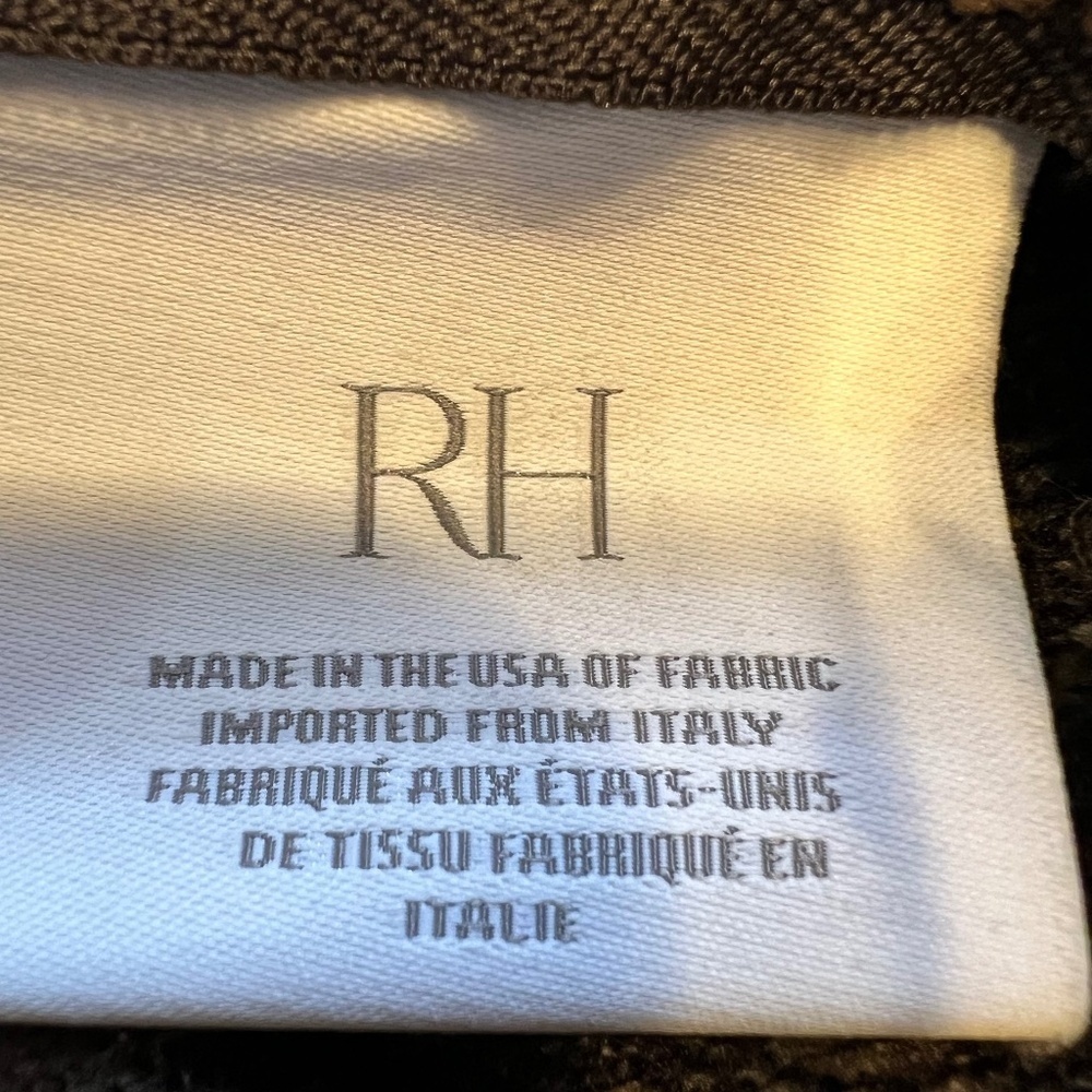 *FIRM PRICE* RESTORATION HARDWARE BROWN ITALIAN MOTTLED CHENILLE LUMBAR PILLOW - Picture 7 of 11